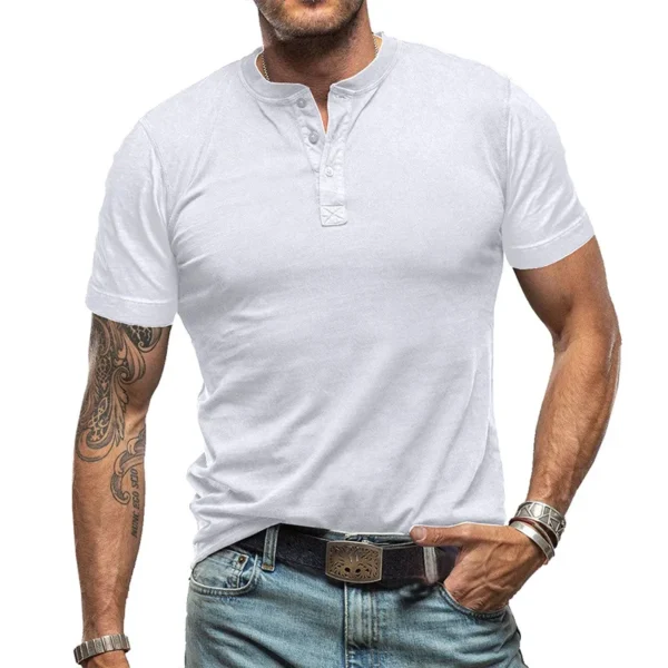 H059aa113c4b64460872867c86ab07501g.webp Men's Solid Crew Neck Casual T-Shirt