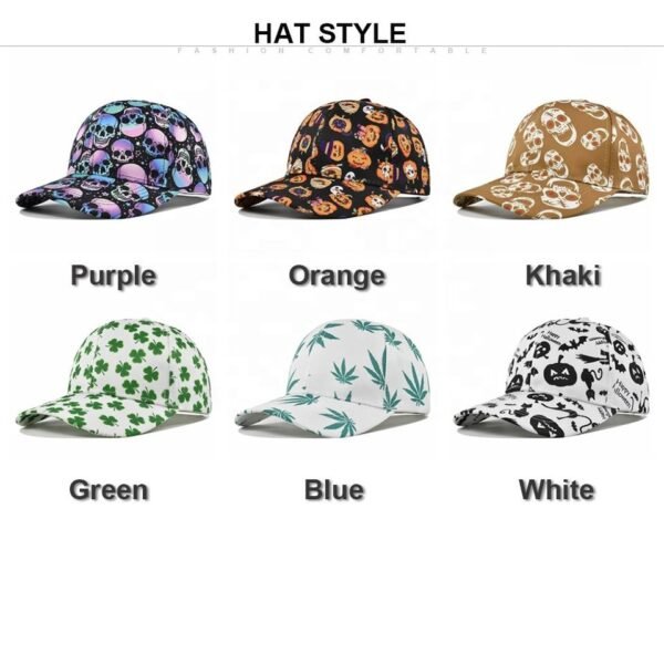 H3177d9930511423bab36db9fe447a0e1z.jpg_960x960q80.jpg Halloween Skull & Pumpkin Print Cap