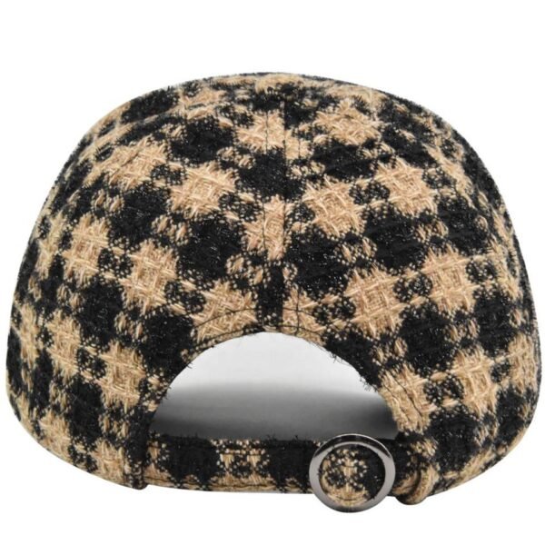 Houndstooth Tweed Baseball Cap
