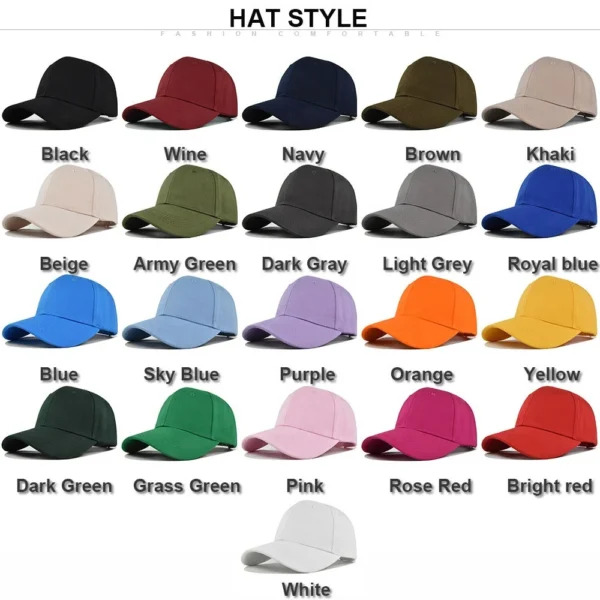 Solid Cotton 6-Panel Baseball Cap
