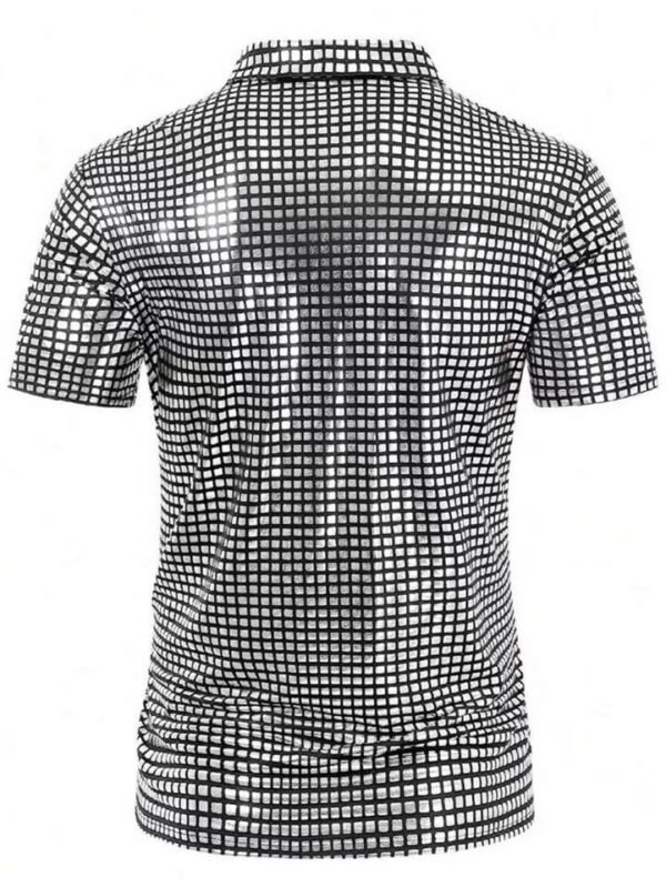 Men's Textured Short Sleeve Polo Shirt