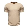 Men's Knit V-Neck Casual T-Shirt
