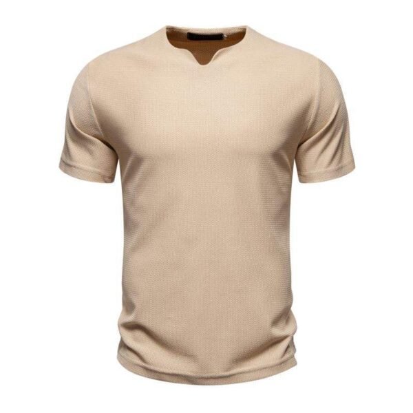 Men's Knit V-Neck Casual T-Shirt