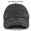 Solid Distressed Washed Baseball Cap