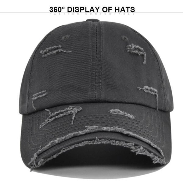 Solid Distressed Washed Baseball Cap