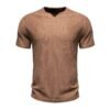 Men's Knit V-Neck Casual T-Shirt