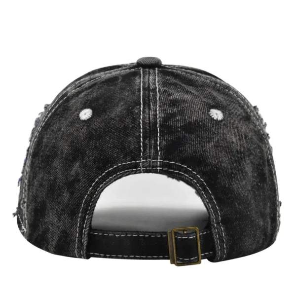 H63376d88b352433c9ac6be393462c5f44.webp Color-Trim Distressed Denim Cap