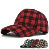Houndstooth Tweed Baseball Cap