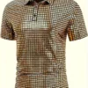 Men's Textured Short Sleeve Polo Shirt