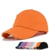 H76e6a249207b4e91852f53a82b977afb0.webp Ripped Washed Denim Baseball Cap