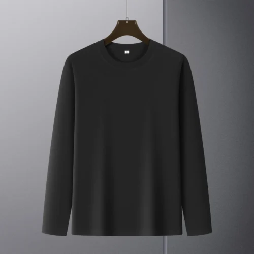 Men's Cotton Crew Neck Long Sleeve T-Shirt