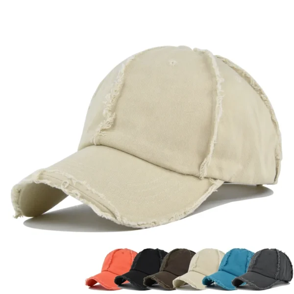 Vintage Frayed-Edge Baseball Cap