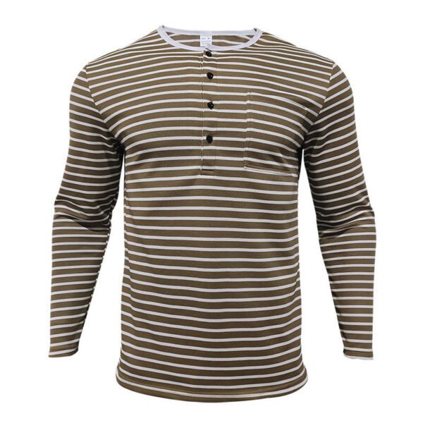Men's Striped Long Sleeve Casual T-Shirt