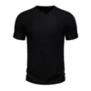 Men's Knit V-Neck Casual T-Shirt