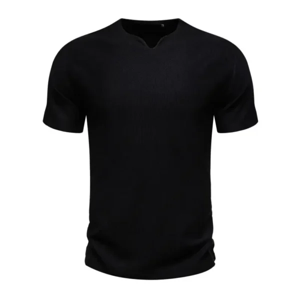 Men's Knit V-Neck Casual T-Shirt