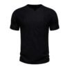 Men's Knit V-Neck Casual T-Shirt