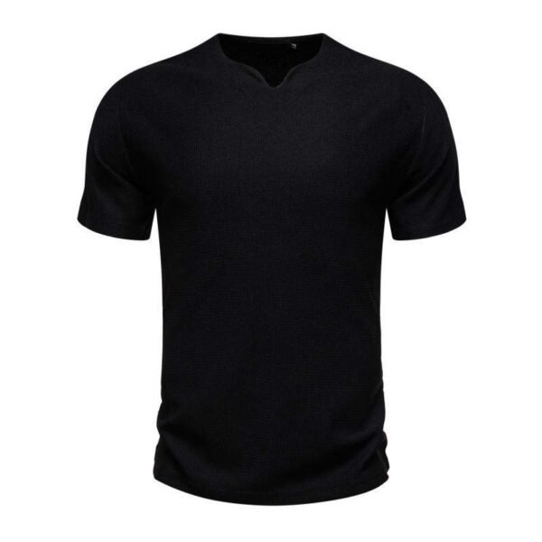 Men's Knit V-Neck Casual T-Shirt