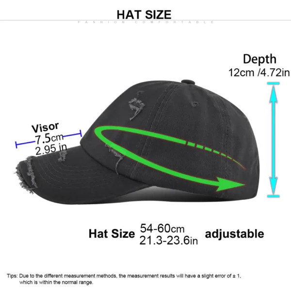 Solid Distressed Washed Baseball Cap