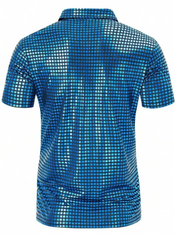 Men's Textured Short Sleeve Polo Shirt