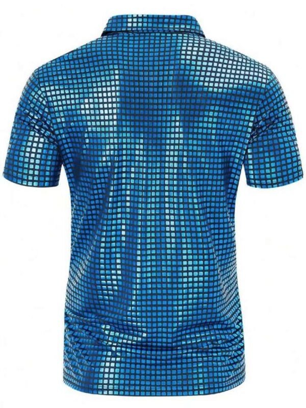 Men's Textured Short Sleeve Polo Shirt