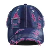 Heavy-Distress Denim Streetwear Cap