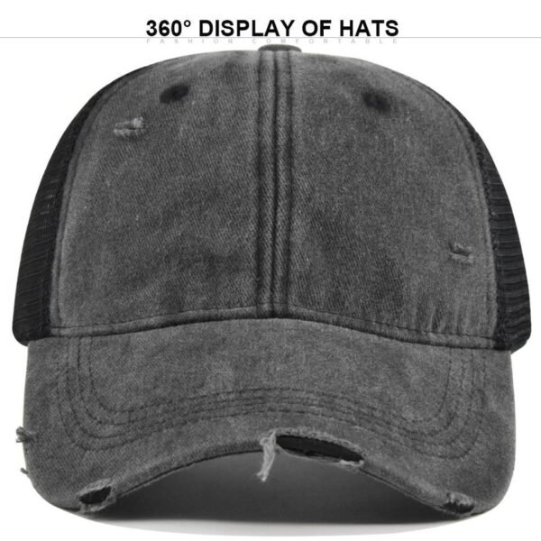 Distressed Ripped-Brim Dad Cap