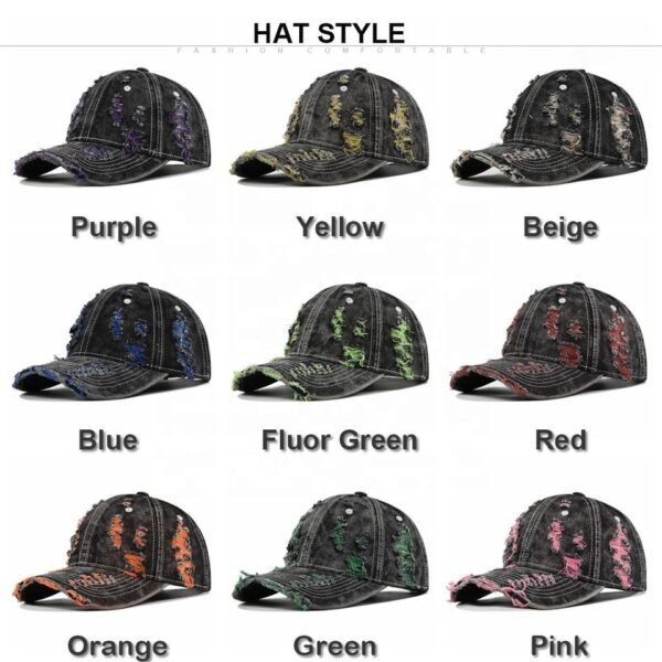 He0106df53cc04b3b99d0be8c36025907k.jpg_960x960q80.jpg Color-Trim Distressed Denim Cap