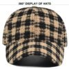 Houndstooth Tweed Baseball Cap