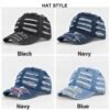 Oversized-Rip Denim Baseball Cap