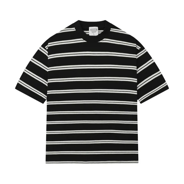 Hf897fafc18b24d34b406b76873d33a35m.webp Unisex Retro Striped Cotton T-Shirt